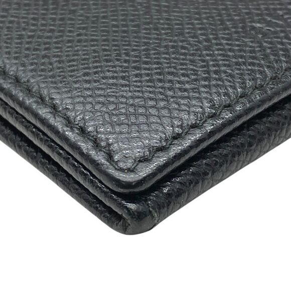 Bvlgari Coin Case Coin Purse Coin Purse Card Case Logo Black Grain Leather - Picture 3 of 10